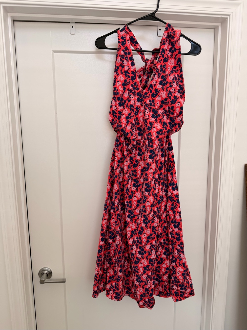 Bright Floral Midi Halter Dress